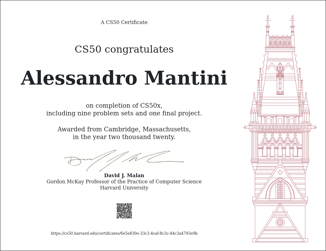 AND THIS WAS CS50 (il corso di computer science di Harvard)