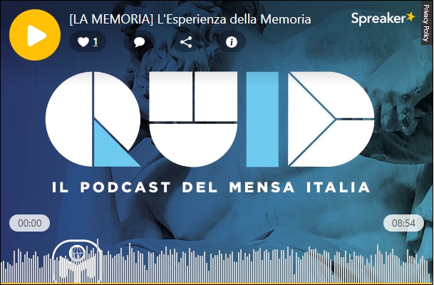 “L’ESPERIENZA DELLA MEMORIA” (il podcast del numero 4 di QUID)